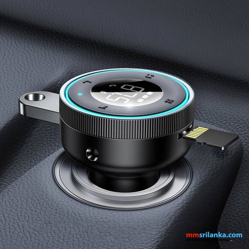 Baseus Enjoy Car Wireless MP3 Charger (Wireless 5.0+5V/3.4A) Black